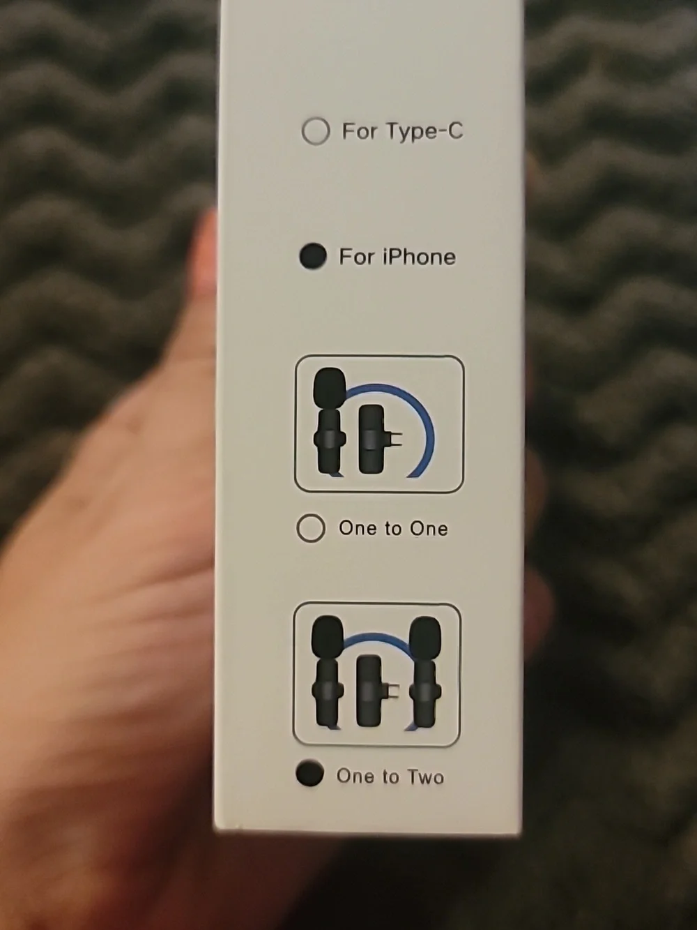Wireless Lavalier Microphones (Two In Box)for iPhone Smartphones - Black